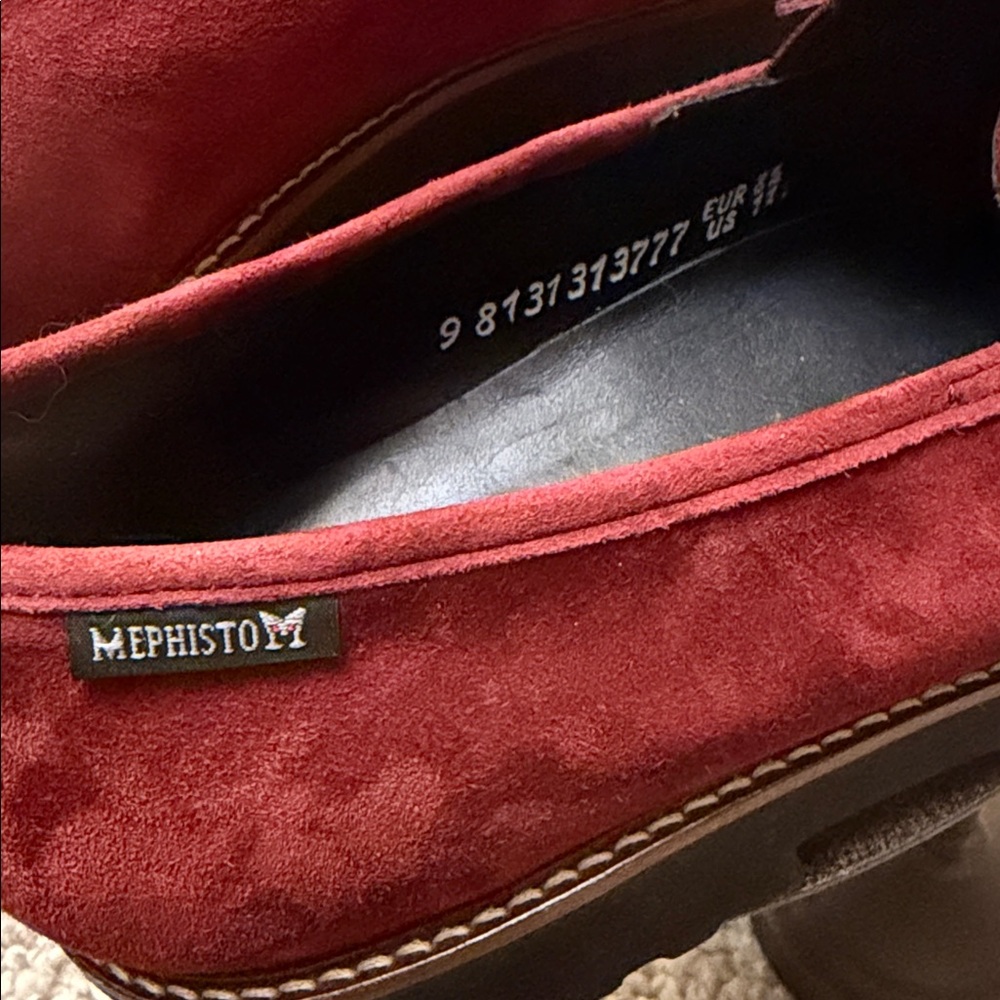 Mephisto Wine Red Suede Driving Loafers - Picture 6 of 6